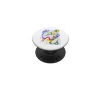 Vintage Frog Cosmic Moon Mystical Forest Retro Design Art PopSockets Adhesive PopGrip