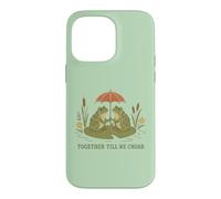 Vintage Frog Couple Romance Rainy Pond Humor Case for iPhone 14 Pro Max