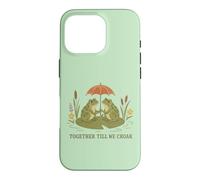 Vintage Frog Couple Romance Rainy Pond Humor Case for iPhone 16 Pro