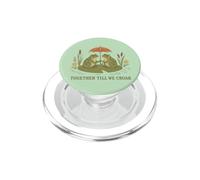 Vintage Frog Couple Romance Rainy Pond Humor PopSockets PopGrip for MagSafe