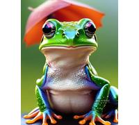 Vintage Frog Poster A4 Retro Wall Art Featuring Stylized Frog Illustration with Nature Inspired Design for Home Office or Kids Room Decor
