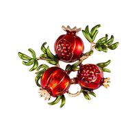 Vintage Fruit Brooch Versatile Korean Oil Pomegranate Corsage Clothing Accessories
