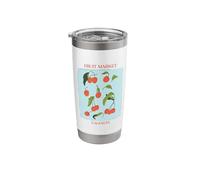 Vintage Fruit Cherry Flower Botanical Cottagecore Fruit Stainless Steel Insulated Tumbler