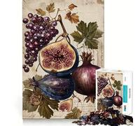 Vintage Fruit Still Life Jigsaw 1000 Pieces Memory Skill Fun Smooth Edge Perfect Interlock Fun-filled Way to Fill Empty Hours (50x75cm)