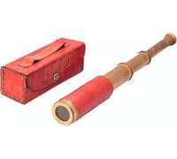 Vintage Functional Spyglass Telescope Sailor Instrument Home & Office Decor Maritime Brass Telescope London 1920 Era Leather Box