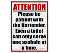 Vintage Funny Attention Place All Trash Inside Dumpster Metal Sign Keep Grounds Clean 8x6inch