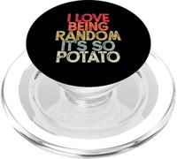 Vintage Funny I Love Being Random It's So Potato PopSockets PopGrip for MagSafe