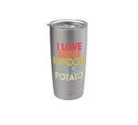 Vintage Funny I Love Being Random It's So Potato Stainless Steel Insulated Tumbler