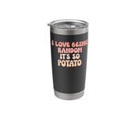 Vintage Funny I Love Being Random It's So Potato Stainless Steel Insulated Tumbler