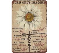 Vintage Funny - MercyMe - I Can Only Imagine Poster, Jesus Daisy - Retro Metal Tin Sign Kitchen Home Decor Pub Funny Novelty Coffee Shop Restroom Club Garden Wall Decor Poster 8"x12"