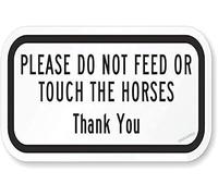 Vintage Funny New Warning Please Do Not Feed Or Touch The HorsesHigh Intensity Grade Reflective 8x6inch