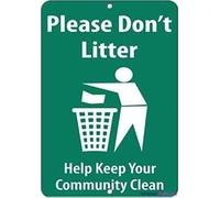 Vintage Funny Novelty Warning Please Don't Litter Help Keep Your Community Clean Sign Outdoor Security Farm Yard Warning Decoratives Metal Sign 8x6inch