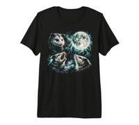 Vintage Funny Opossum Howling At The Moon Retro Men Women Premium T-Shirt