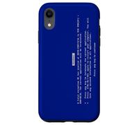 Vintage Funny PC Critical Error Blue Screen Annoying Message Case for iPhone XR