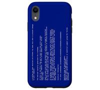 Vintage Funny PC Critical Error Blue Screen Annoying Message Case for iPhone XR
