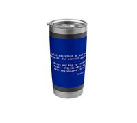 Vintage Funny PC Critical Error Blue Screen Annoying Message Stainless Steel Insulated Tumbler