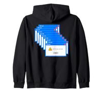 Vintage Funny PC Critical Error Screen Annoying Message Zip Hoodie