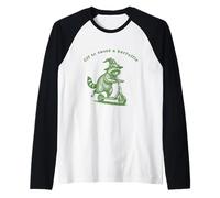 Vintage Funny Raccoon Off to Cause Kerfuffle Joke Retro 90s Raglan Baseball Tee