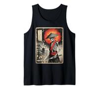 Vintage Funny Samurai Skeleton Japan Japanese Ukiyo-e Art Tank Top