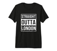 Vintage Funny Straight Outta London England UK Britain Premium T-Shirt