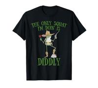 Vintage Funny The Only Squat I'm Doin' is Diddly Frog Meme T-Shirt