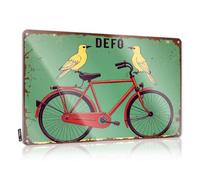 Vintage Funny Tin Sign Two Yellow Birds On A Red Bicycle. Tin Sign Bar Posters Bar Man Cave Decor(30X40CM)
