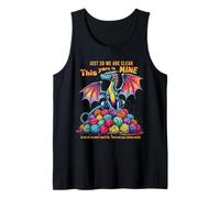 Vintage Funny Yarn Dragon Knitting & Crochet Lover Design Tank Top