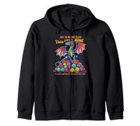 Vintage Funny Yarn Dragon Knitting & Crochet Lover Design Zip Hoodie
