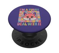 Vintage Furry Fandom Furries PopSockets Adhesive PopGrip