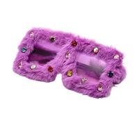 Vintage Furry Frame Oversized Sunglasses for Birthday Girl, Polarized Crystal Lens Lightweight Hip Hop Party Shades Oversized Furry Frame Sunglass