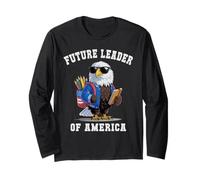 Vintage Future Leader America Patriotic Last Day School July Long Sleeve T-Shirt