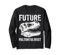 Vintage Future Paleontologist T Rex Skull Dinosaur Fossil Long Sleeve T-Shirt