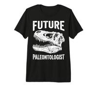 Vintage Future Paleontologist T Rex Skull Dinosaur Fossil Premium T-Shirt