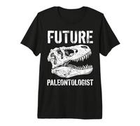 Vintage Future Paleontologist T Rex Skull Dinosaur Fossil Premium T-Shirt