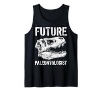 Vintage Future Paleontologist T Rex Skull Dinosaur Fossil Tank Top
