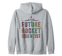 Vintage FUTURE ROCKET SCIENTIST Science Geek Kids Graduation Zip Hoodie