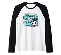 Vintage Future Soccer Star Retro Youth Playe Game Day Raglan Baseball Tee