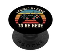 vintage gaming controller funny i paused my game to be here PopSockets Adhesive PopGrip
