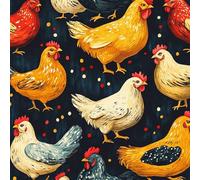 Vintage Garden Rooster Self Adhesive Wallpaper Flower Chicken Contact Paper Peel and Stick Wallpaper Thicken Waterproof Matte with Sticky Canvas Wall Cabinets Furniture Stickers Decorate 0.45×10 m