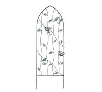 Vintage Garden Trellis Panels Metal Iron Flower Fence for Climbing Plants 101x35cm 120x39cm 150x45cm Green & White Ideal for Roses Vines Vegetables Cucumbers