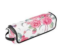 Vintage Garden Watercolor Natural Pattern 2 in 1 Hair Tools Organizer with Heat Resistant Mat Waterproof Flat Curling Irong Travel Organizer for Hot Tools Curling Iron Flat Irons Hair Volumizer Styler