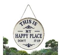 Vintage Garden Welcome Sign, Funny Round Cosmetic, Gentle Outdoor Decor Extra, Sl ompact Tool with Modern Style, Companion for Families Friends Guests Daily Patio Lawn Pathway Walkway