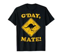 Vintage G'Day Mate Kangaroo Street Sign Australia Aussie Roo T-Shirt