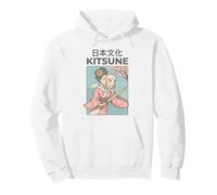 Vintage Geisha Kitsune Art Kyoto Asia Cool Japanese Poster Pullover Hoodie