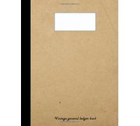 Vintage general ledger book: Simple Accounting Ledger for Bookkeeping,Cover Sale 120 Pages - Large (8.5 x 11 inches)
