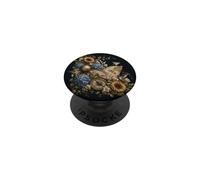 Vintage Geography Teacher Atlas Compass Bloom Style PopSockets Adhesive PopGrip