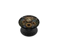 Vintage Geography Teacher Globe Compass Floral Style PopSockets Adhesive PopGrip