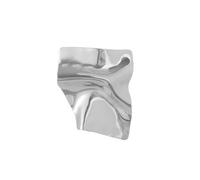 Vintage Geometric Metal Brooch Lapel Pins for Women Men Fashion Stainless Steel Gold/Silver Plated Irregular Rectangle Brooches Badges Suit Dresses Accessory Wedding Party Prom Jewelry, S, Stainless