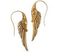 Vintage Geometric Spiral Earrings, Unique Retro Dangle Earrings for Women - Artistic Statement Jewelry-Golden Wings