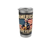 Vintage George Washington Playing Guitar 250 Years America Stainless Steel Insulated Tumbler